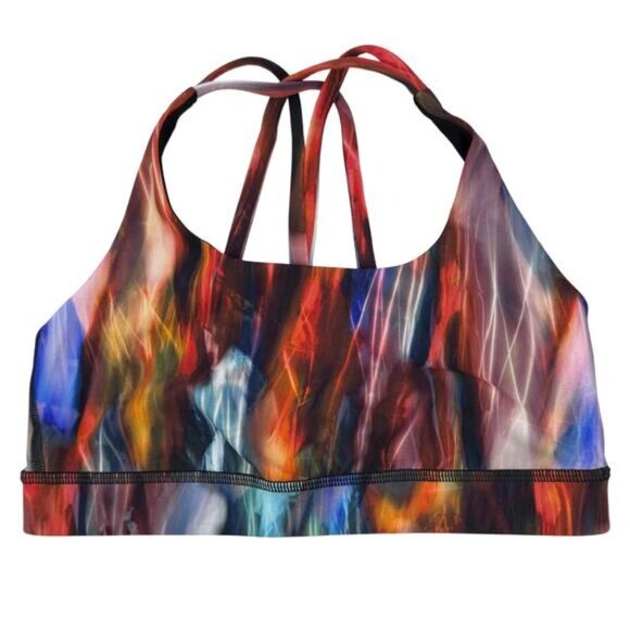 LULULEMON Energy Bra Medium Support Size 6 Chroma Fusion Multi - Picture 4 of 7